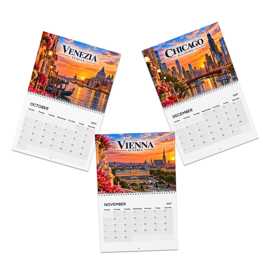 World Cities 2027 Wall Calendar – Iconic Destinations