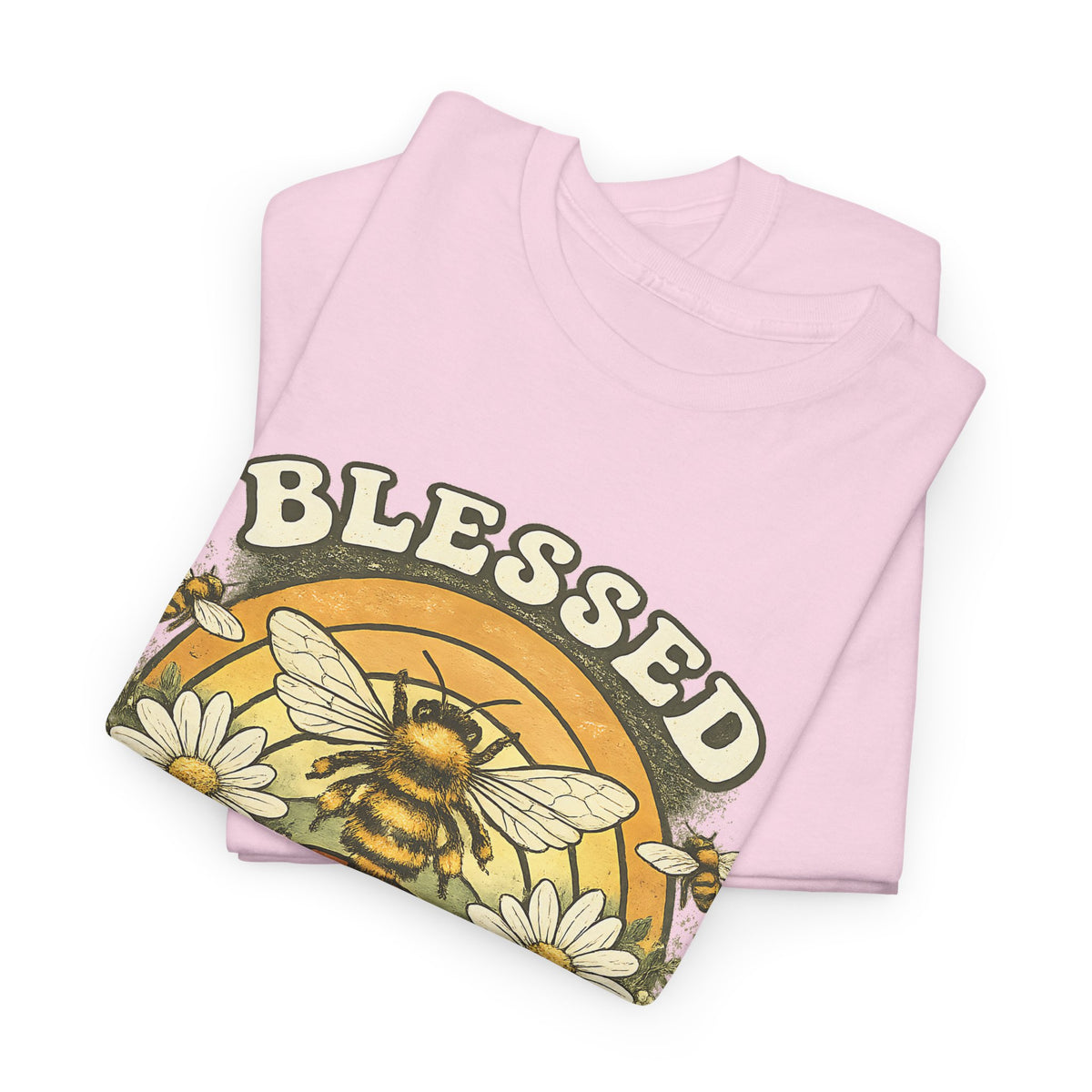 Blessed Bee T-Shirt – Christian Faith & Floral Bee Graphic Tee