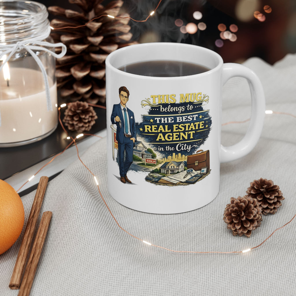 Best Real Estate Agent Mug This Mug Belongs To The Best Realtor in the City, Real Estate Gift Coffee Mug
