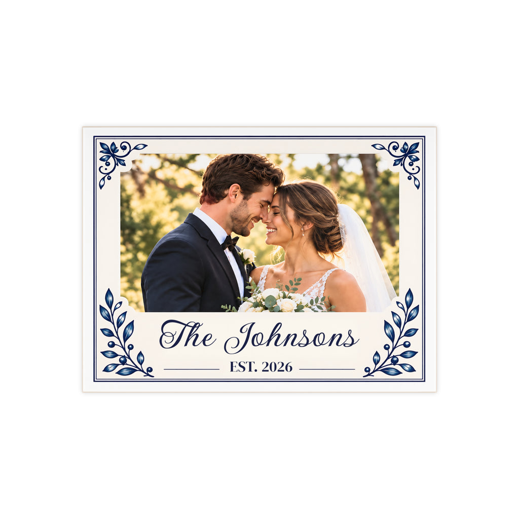 Personalized Wedding Photo Ceramic Plaque – Custom Couple Keepsake 6" × 8"