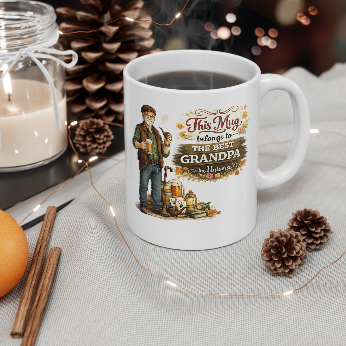 Best Grandpa Mug This Mug Belongs To The Best Grandpa in the Universe, Grandpa Coffee Mug Gift