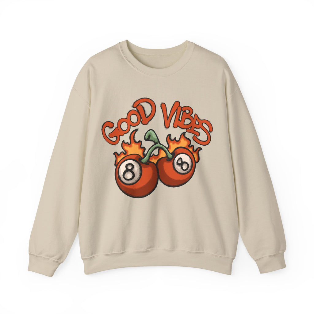 Good Vibes Flaming 8-Ball Tomatoes Sweatshirt