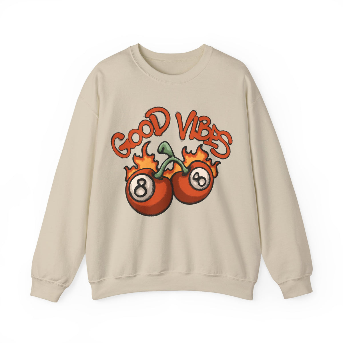 Good Vibes Flaming 8-Ball Tomatoes Sweatshirt