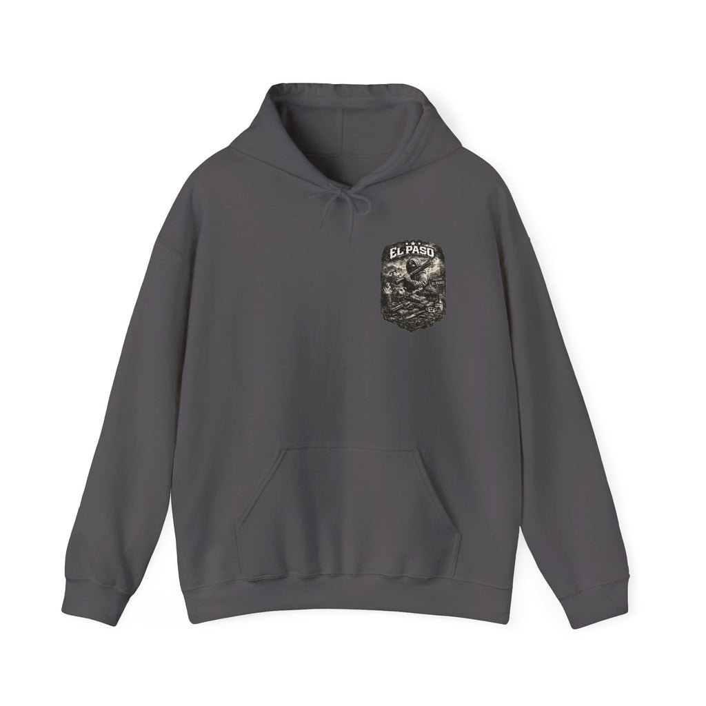 El Paso Hoodie Texas Border Streetwear, Dark Western Graphic Hoodie, Urban Unisex Sweatshirt
