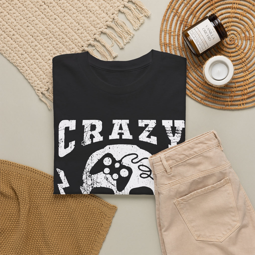 Crazy Gamer T-Shirt – Skull Gaming Streetwear Graphic Tee
