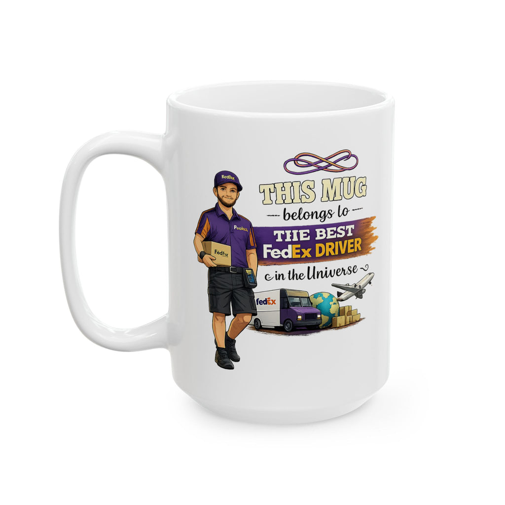 Best Delivery Driver Mug  This Mug Belongs To The Best Shipping Courier in the Universe, Delivery Driver Coffee Mug Gift
