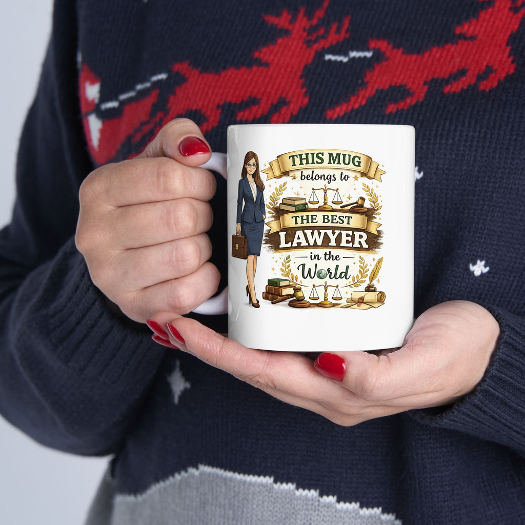 Best Lawyer Mug This Mug Belongs To The Best Lawyer in the World, Attorney Coffee Mug Gift, Law Office Cup