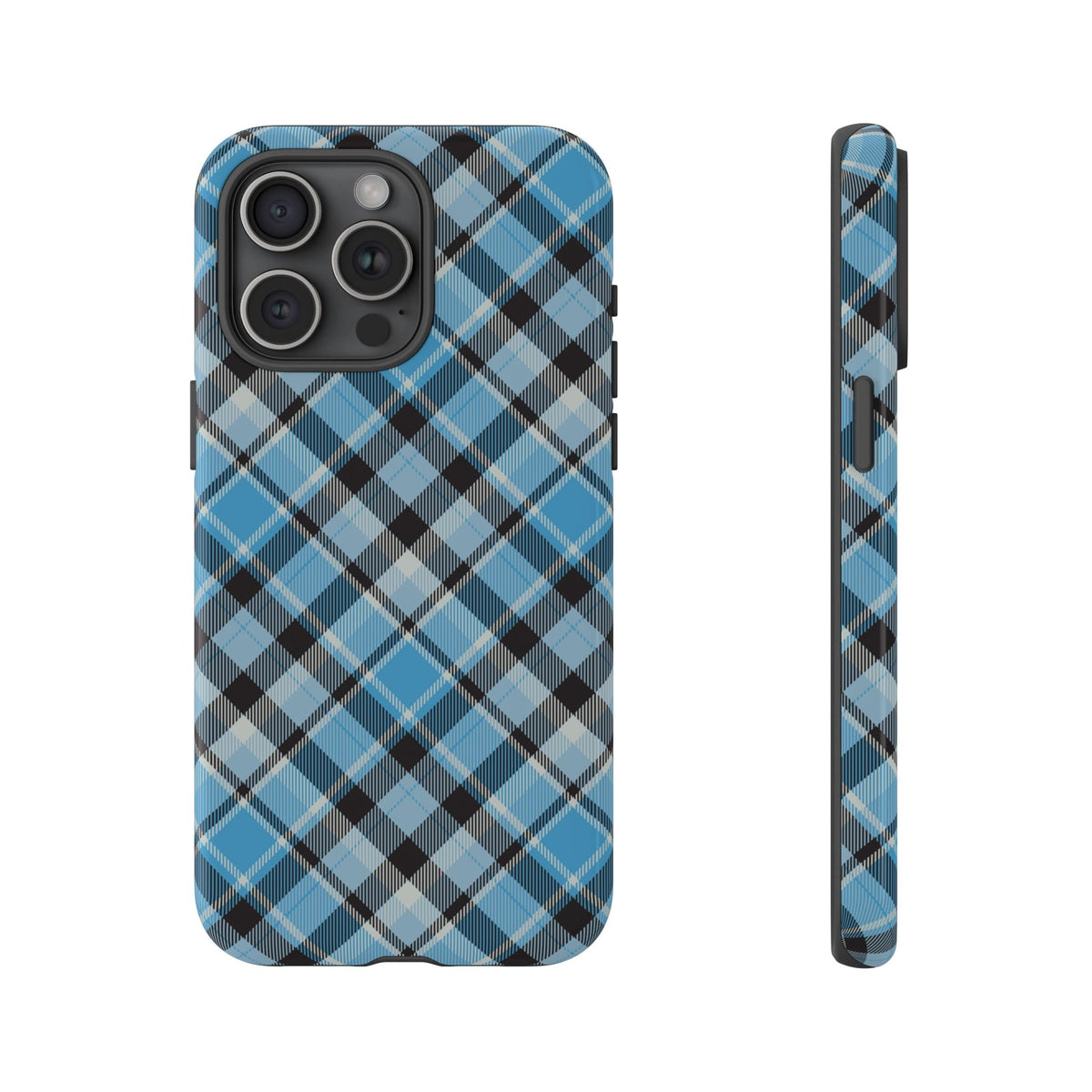 Light Blue Plaid Phone Case – Classic Tartan Tough Case