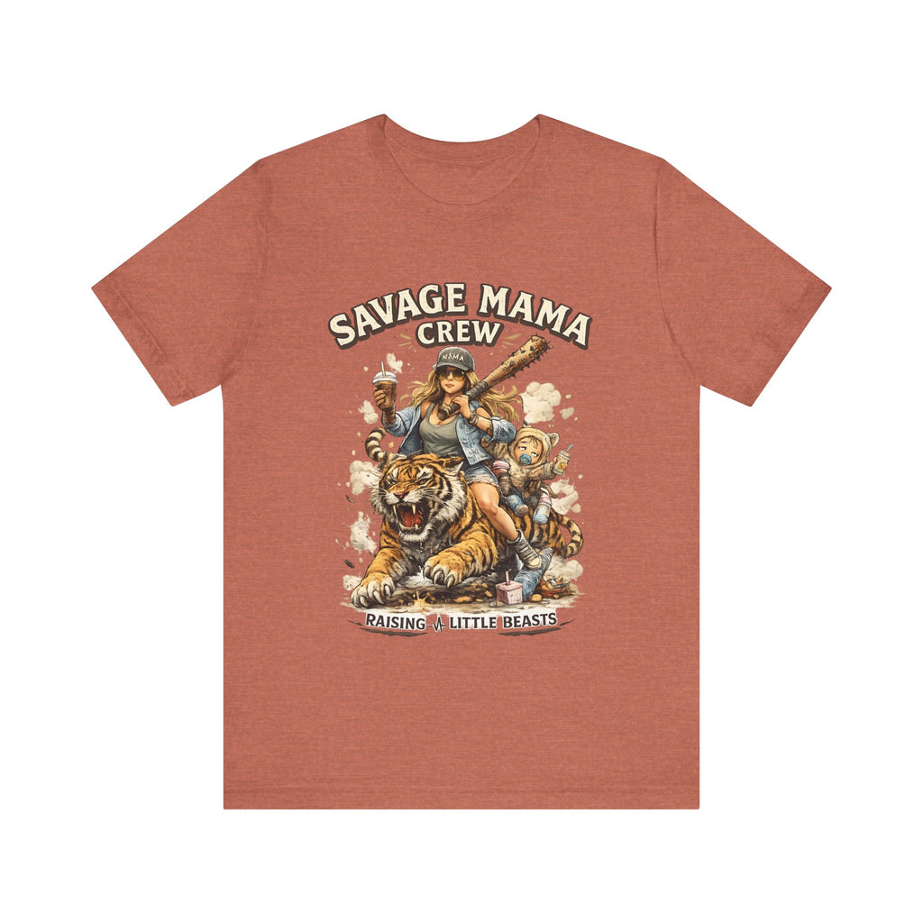 Savage Mama Crew Shirt  Funny Mom T Shirt, Strong Mom Graphic Tee, Cool Mom Life Gift