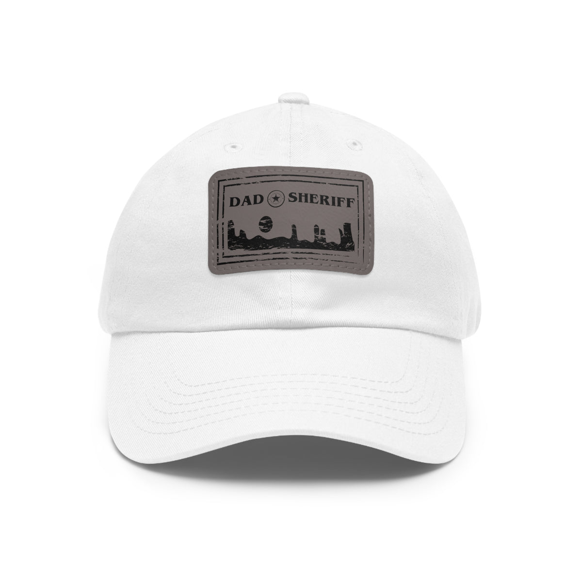 Dad Sheriff Leather Patch Hat – Western Law Enforcement Baseball Cap