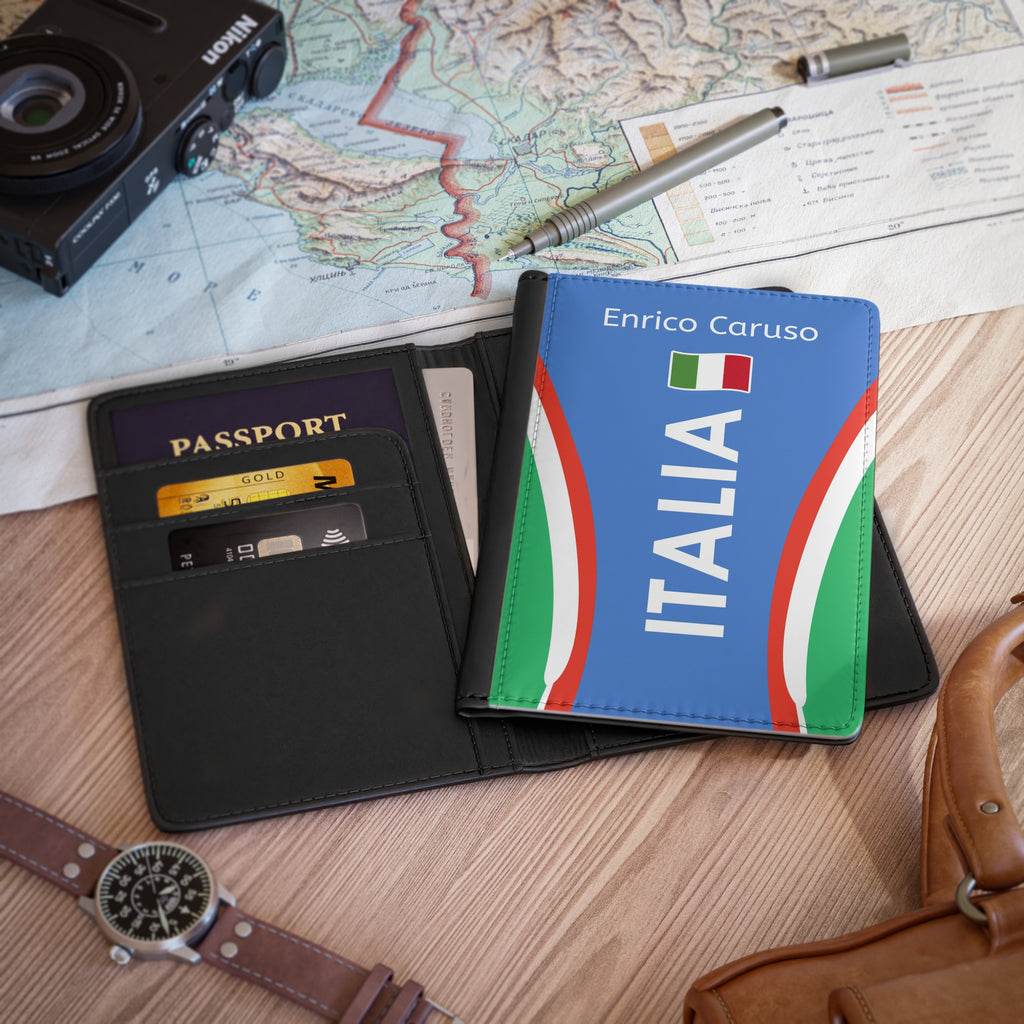 Personalized Italy Passport Cover with Name – RFID Blocking Travel Passport Holder