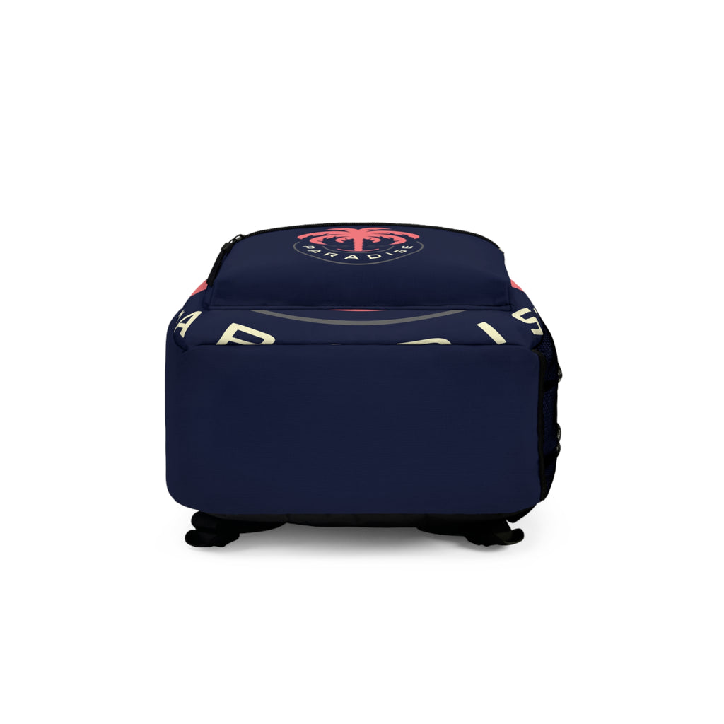 Tropical Paradise Backpack – Palm Tree Navy & Coral Design
