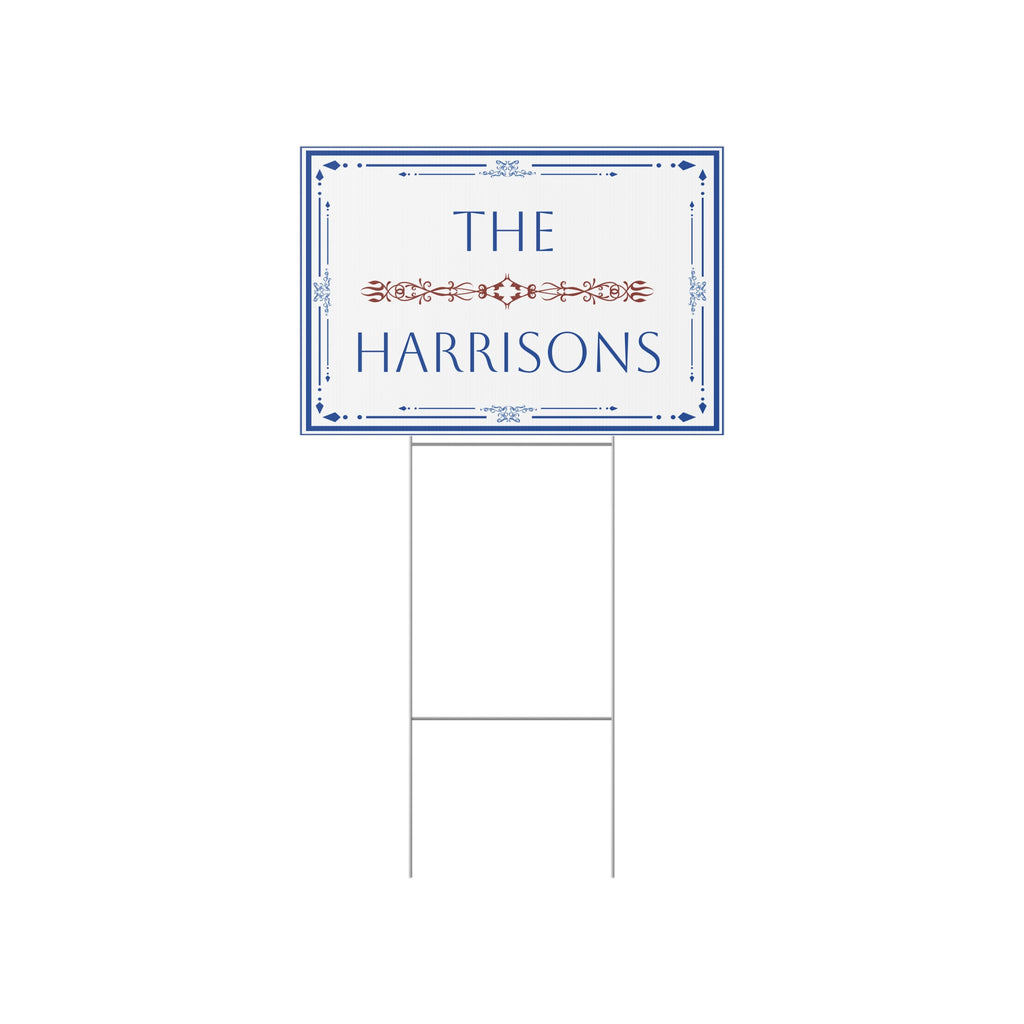 Personalized Family Name Yard Sign – Custom Last Name Lawn Sign – Y4