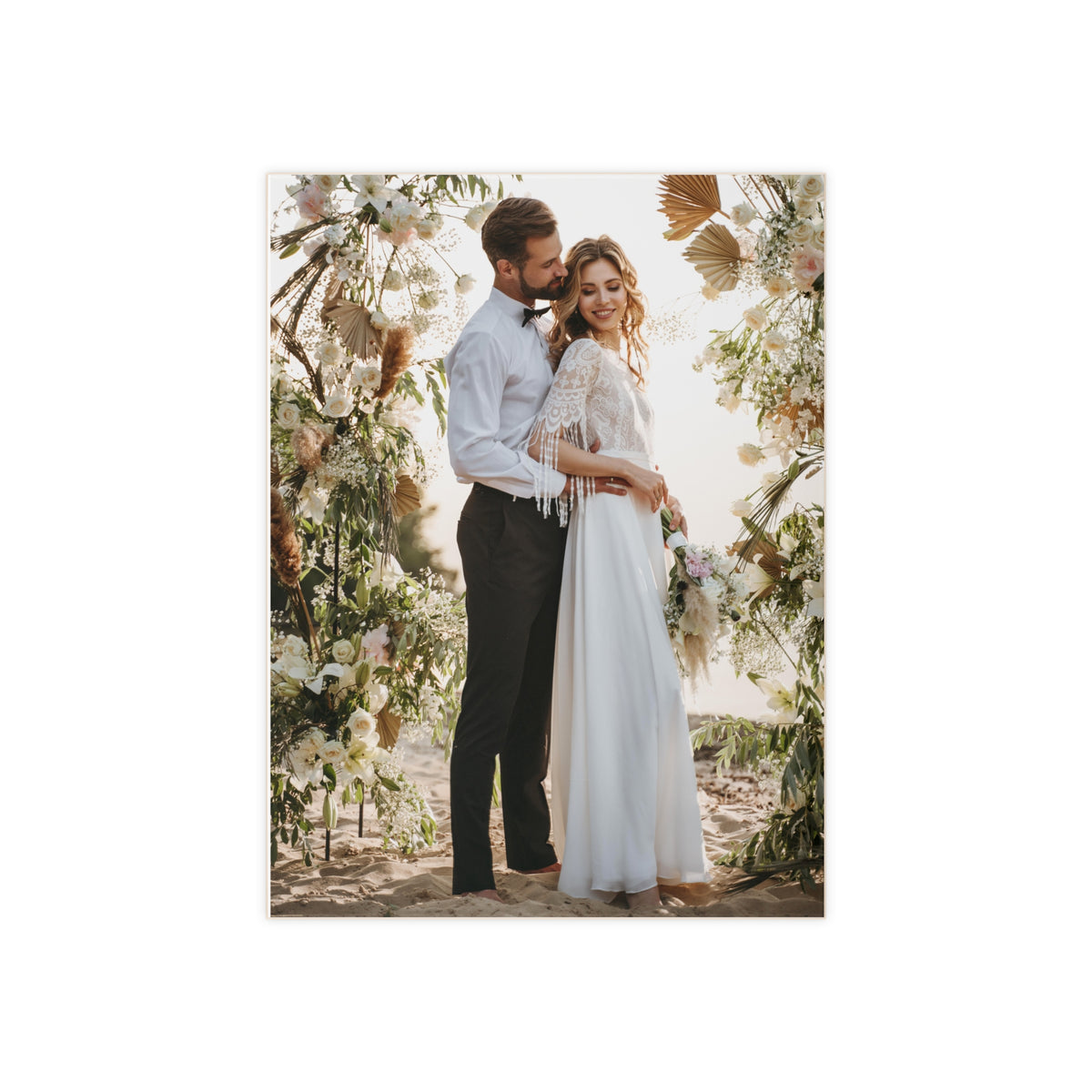 Personalized Wedding Photo Ceramic Tile 6" × 8" | Custom Couple Picture Tile | Wedding Gift | Anniversary Home Decor