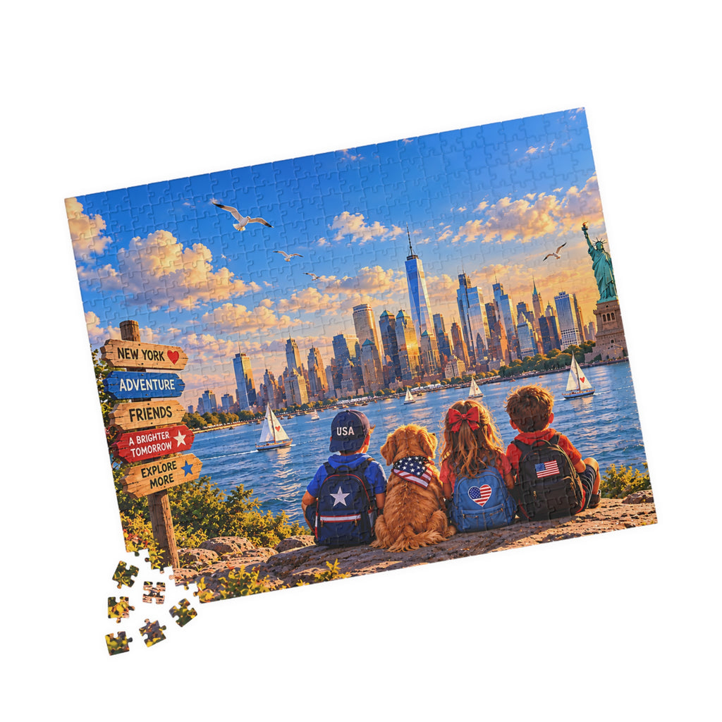 New York City USA Puzzle – Statue of Liberty Jigsaw Puzzle (110, 252, 520, 1014-piece)