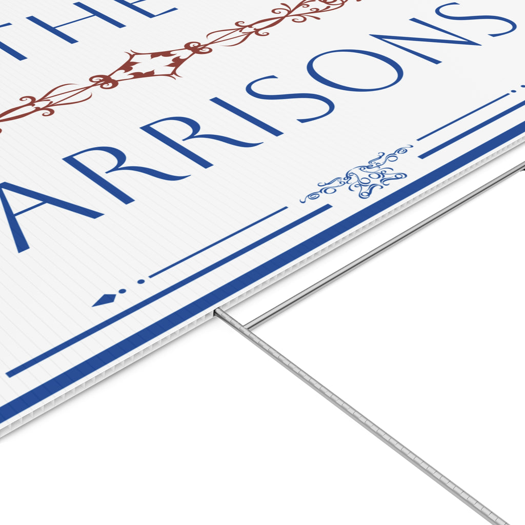 Personalized Family Name Yard Sign – Custom Last Name Lawn Sign – Y4