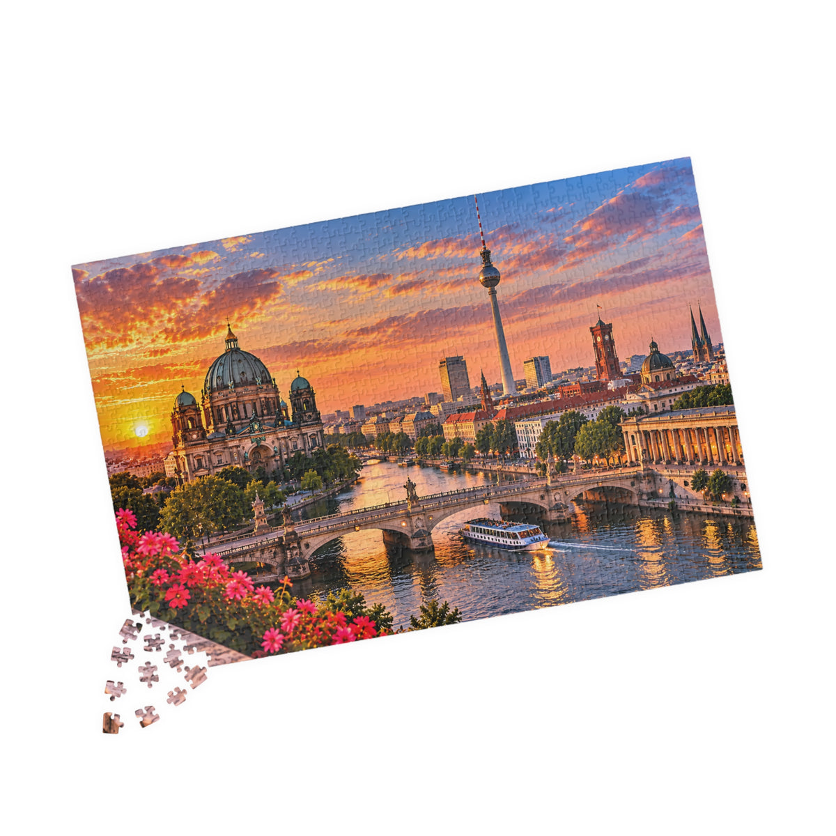 Berlin Germany Puzzle – TV Tower & City Skyline Jigsaw Puzzle (110, 252, 520, 1014-piece)