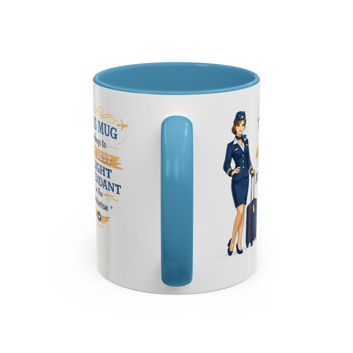 Best Flight Attendant Mug  This Mug Belongs To The Best Flight Attendant in the Universe, Cabin Crew Coffee Mug Gift