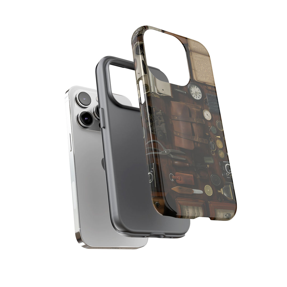 Vintage Explorer Tough Phone Case – Antique Adventure Collage