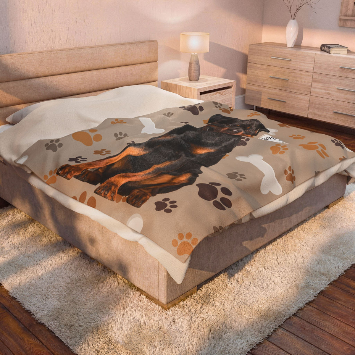 Custom Pet Blanket with Photo  Name  Personalized Dog Blanket  Cat Photo Throw  Sherpa Plush Pet Memorial Gift PET2