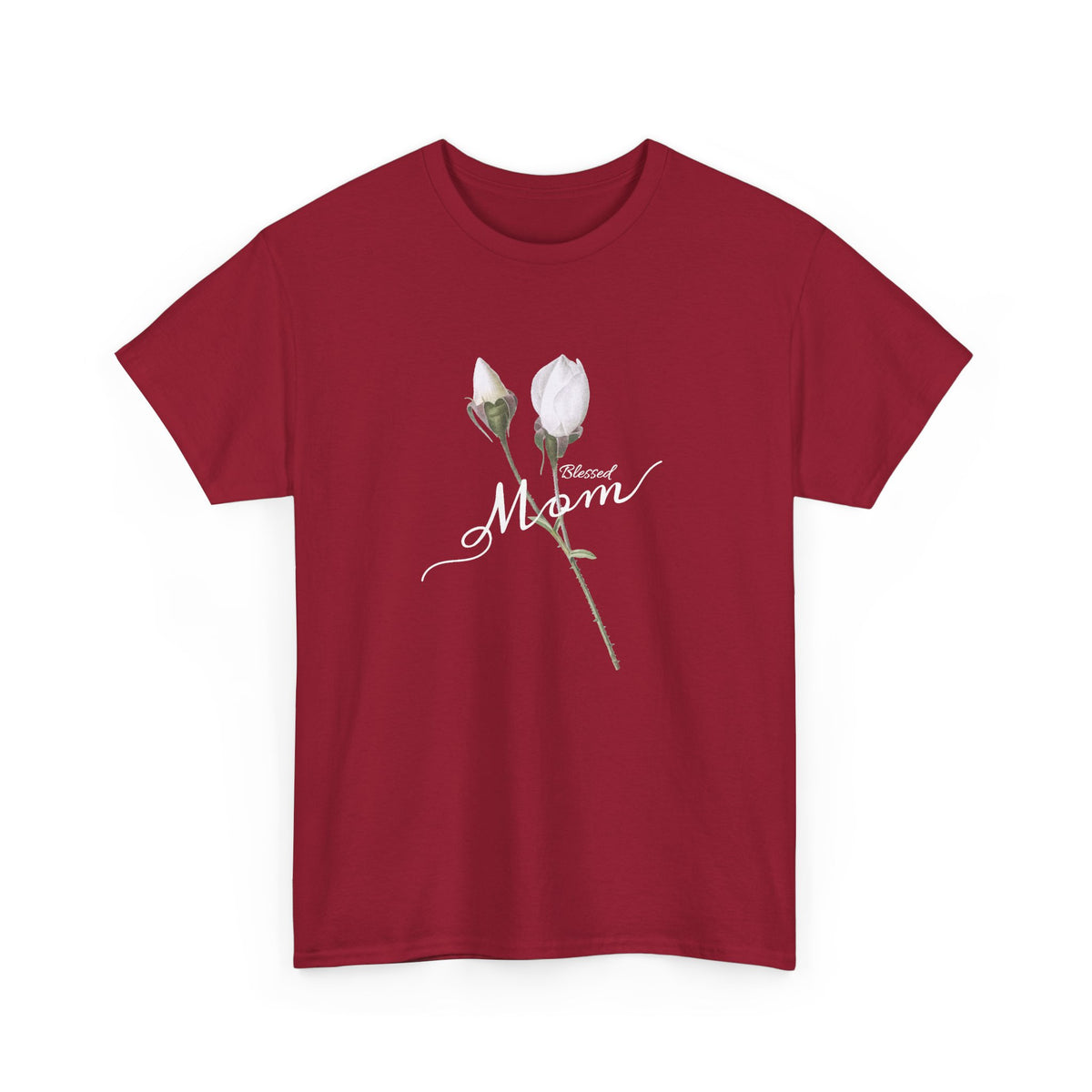 Mom Floral T-Shirt – Minimalist Women’s Cotton Graphic Tee