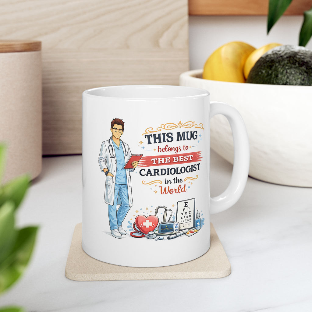 Best Cardiologist Mug This Mug Belongs To The Best Cardiologist in the World, Doctor Coffee Mug Gift