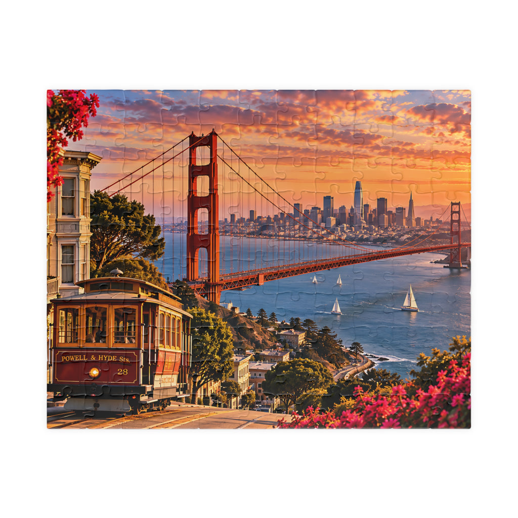 San Francisco Puzzle – Golden Gate Bridge Jigsaw Puzzle (110, 252, 520, 1014-piece)