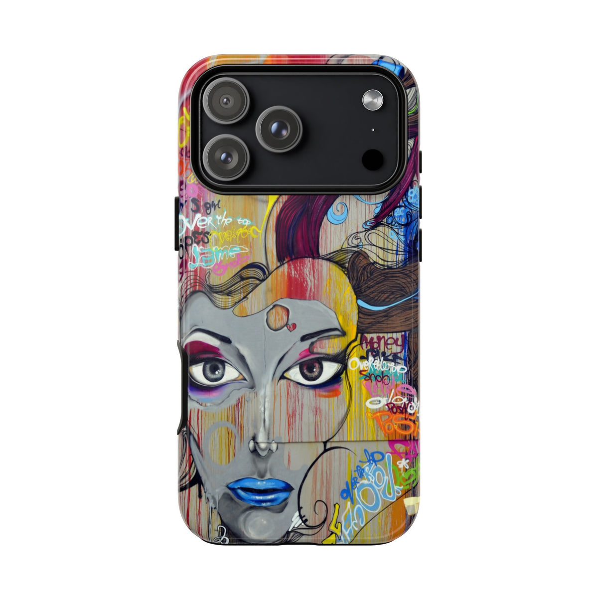 Urban Graffiti Girl Phone Case – Colorful Street Art Tough Case