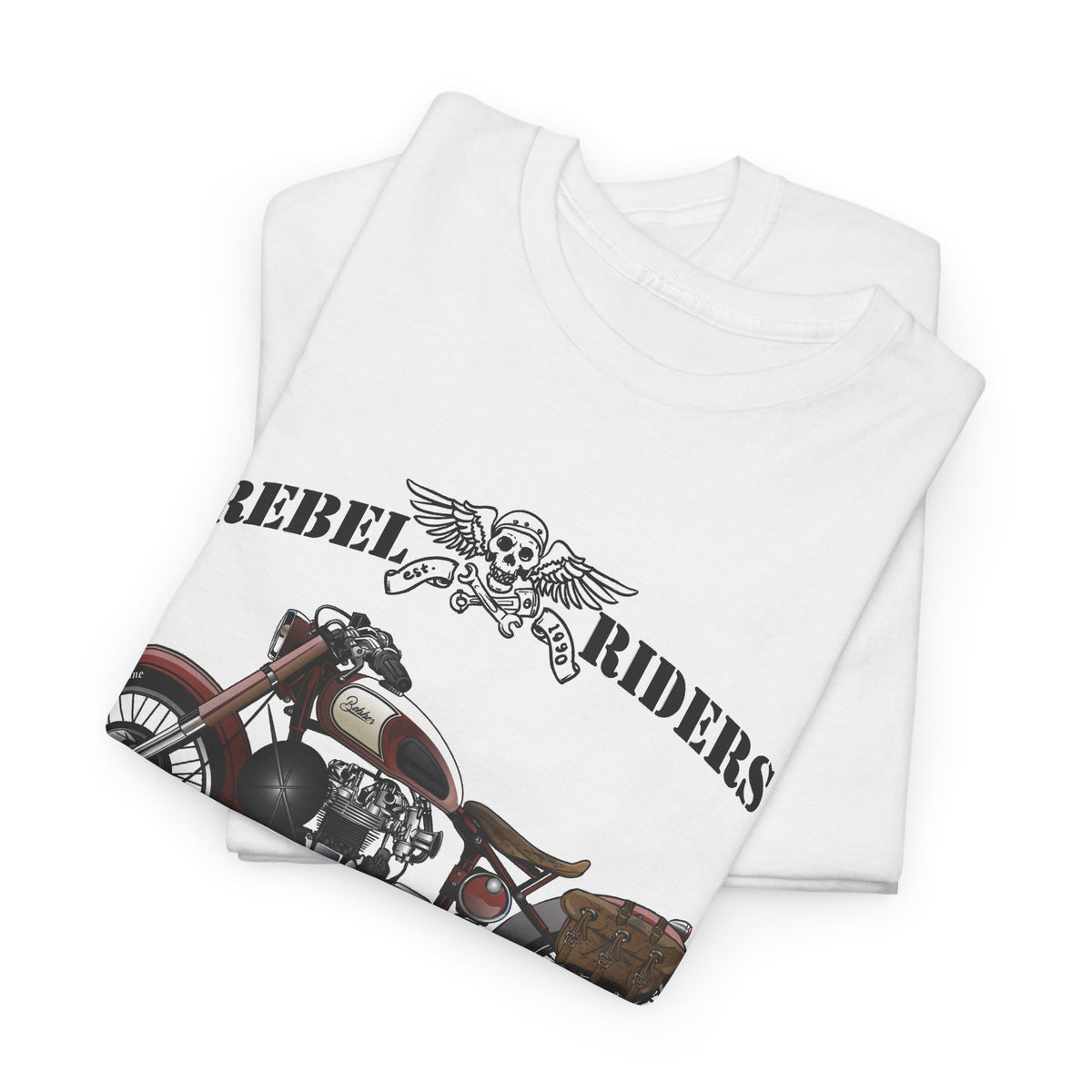 Rebel Riders T-Shirt – Vintage Motorcycle Biker Graphic Tee