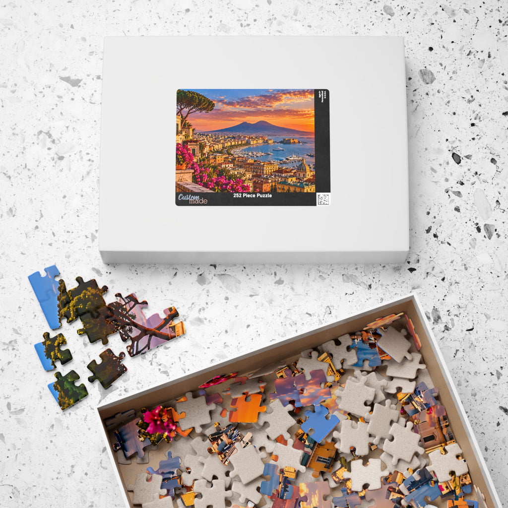 Naples Italy Puzzle – Mount Vesuvius Jigsaw Puzzle  — (110, 252, 520, 1014-piece)