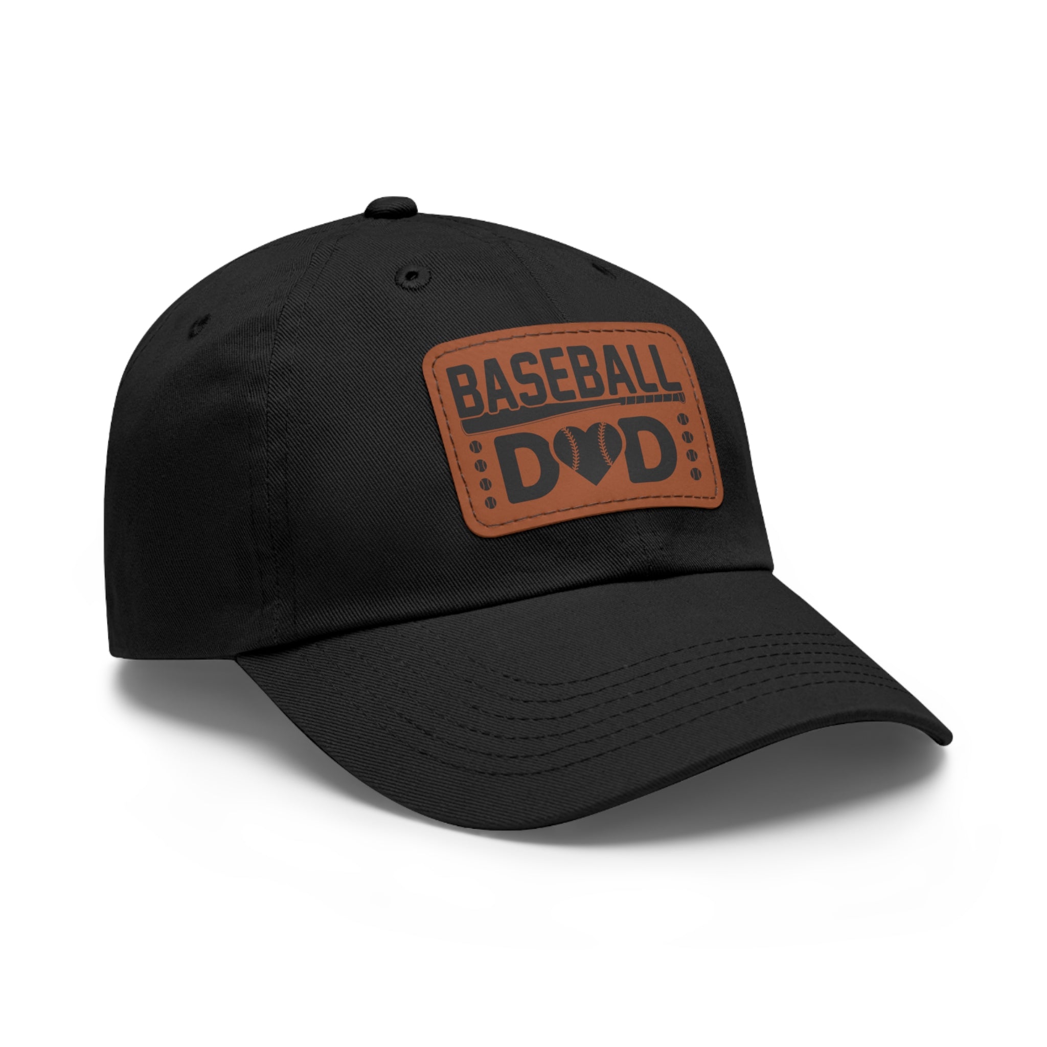 Baseball Dad Hat with Leather Patch - Perfect Gift for Father's Day, Sports Events, Casual Outings, or Birthday Celebrations, Stylish