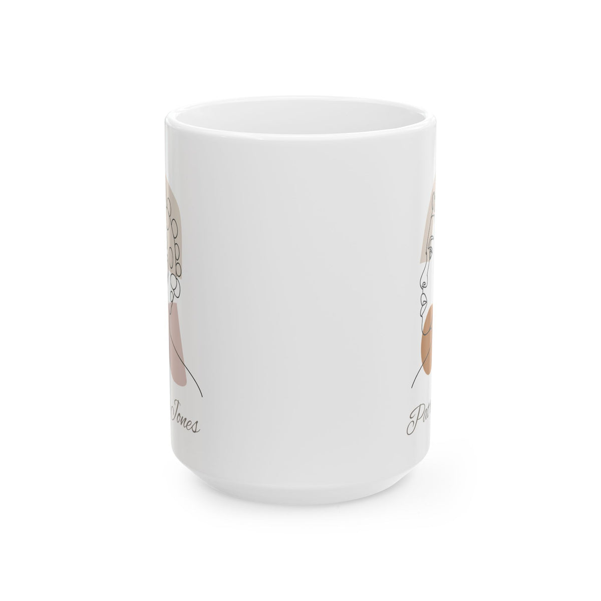 Personalized Name Line Art Mug – Minimalist Woman Coffee Mug Gift