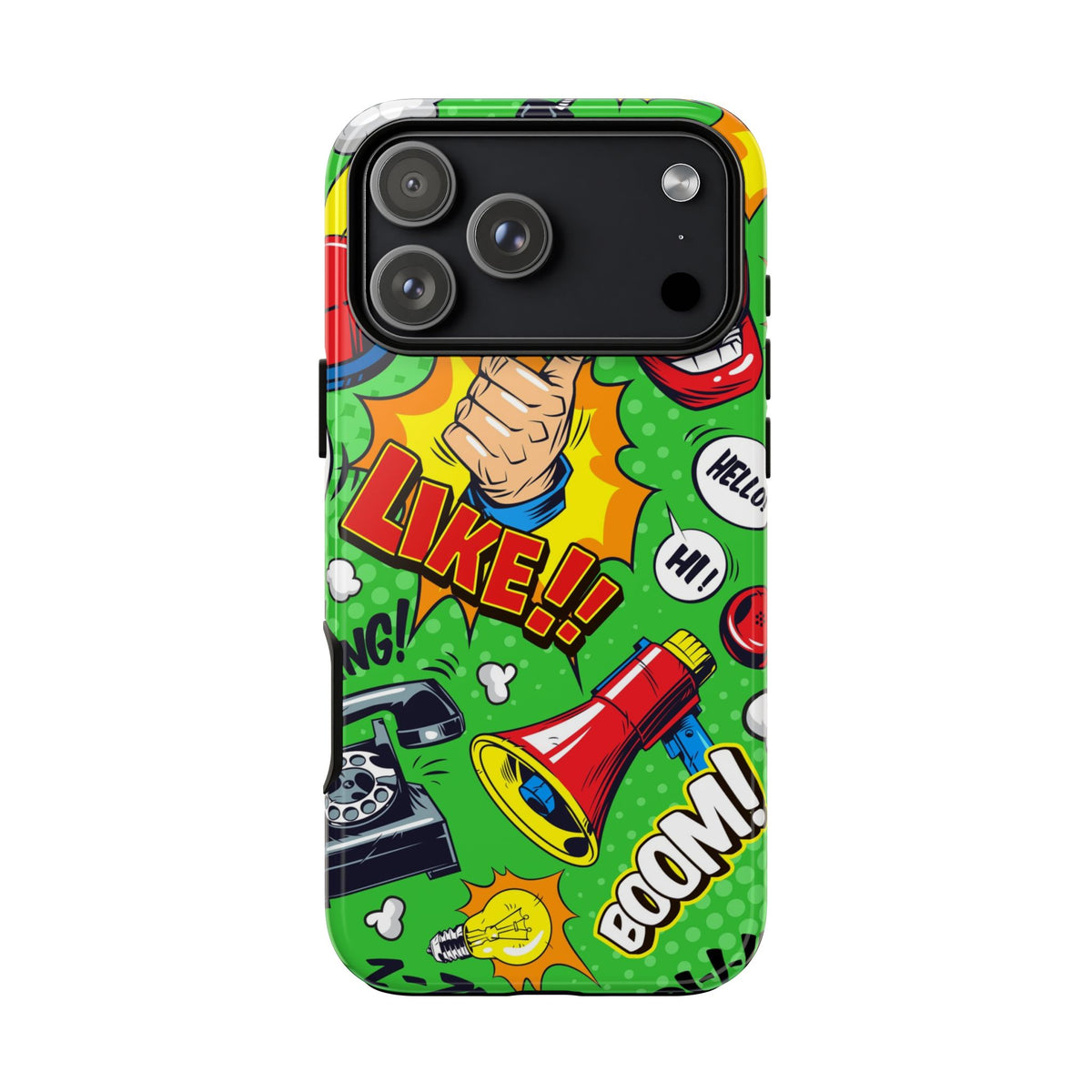Retro Comic Collage Phone Case – Colorful Pop Art Tough Case