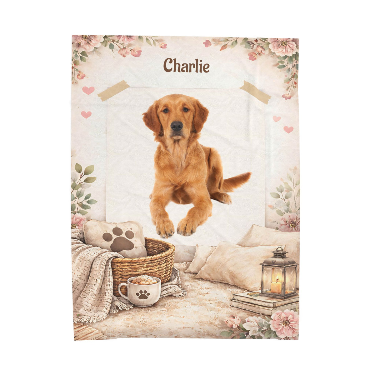 Custom Pet Blanket with Photo & Name  Personalized Dog Blanket  Cat Photo Throw  Sherpa Plush Pet Memorial Gift  PET1