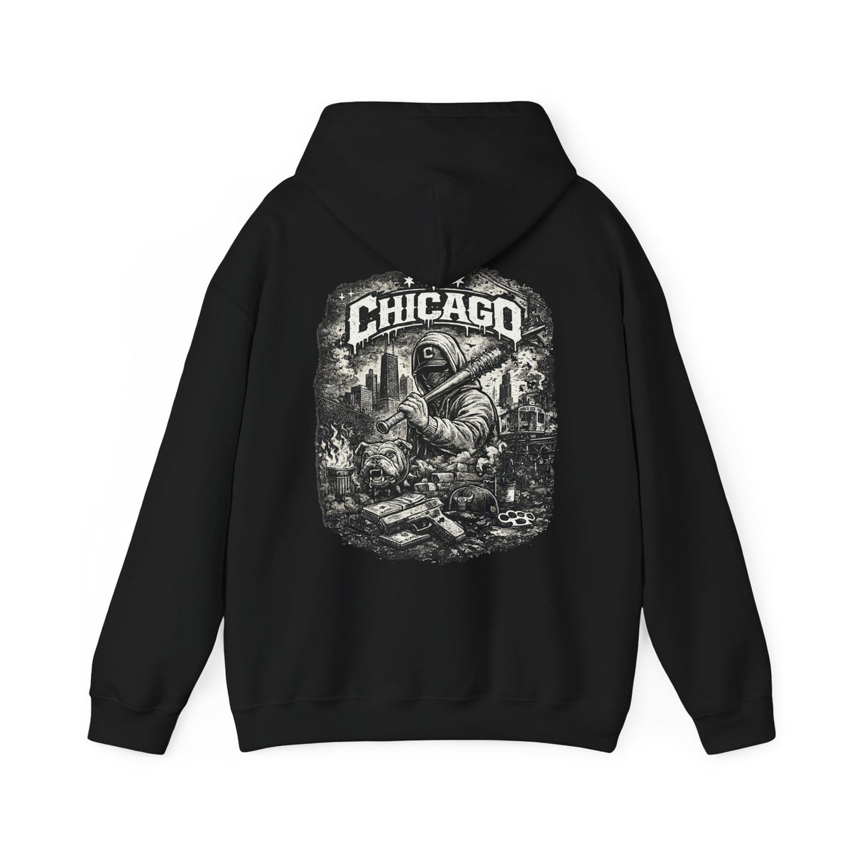 Chicago Streetwear Hoodie Graphic Hooded Sweatshirt