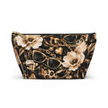 Black & Gold Glam Pouch – Floral Fashion Print