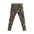 Gothic Skull Leggings – Black & Gold Tattoo Print