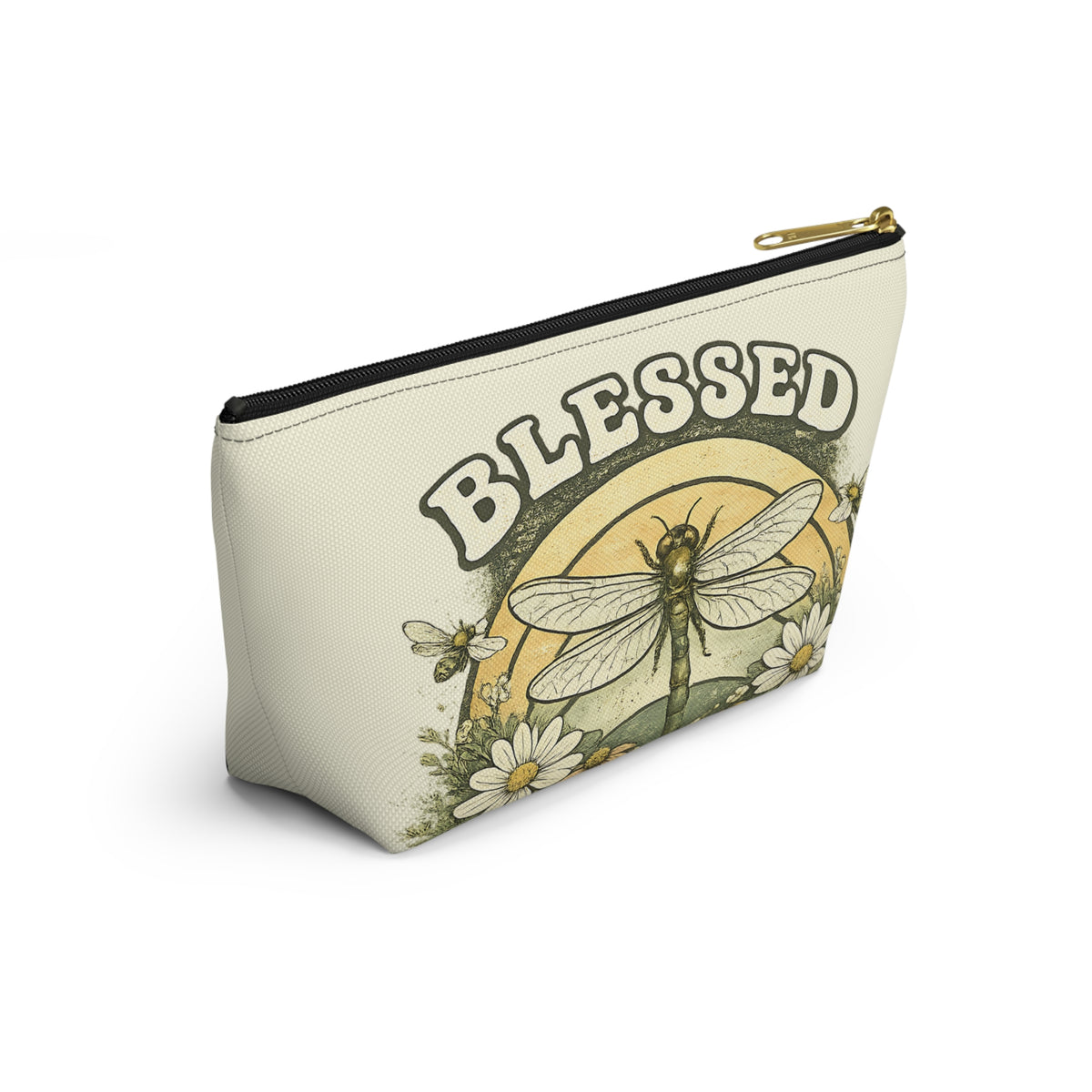 Blessed Dragonfly Pouch – Vintage Botanical Floral Print