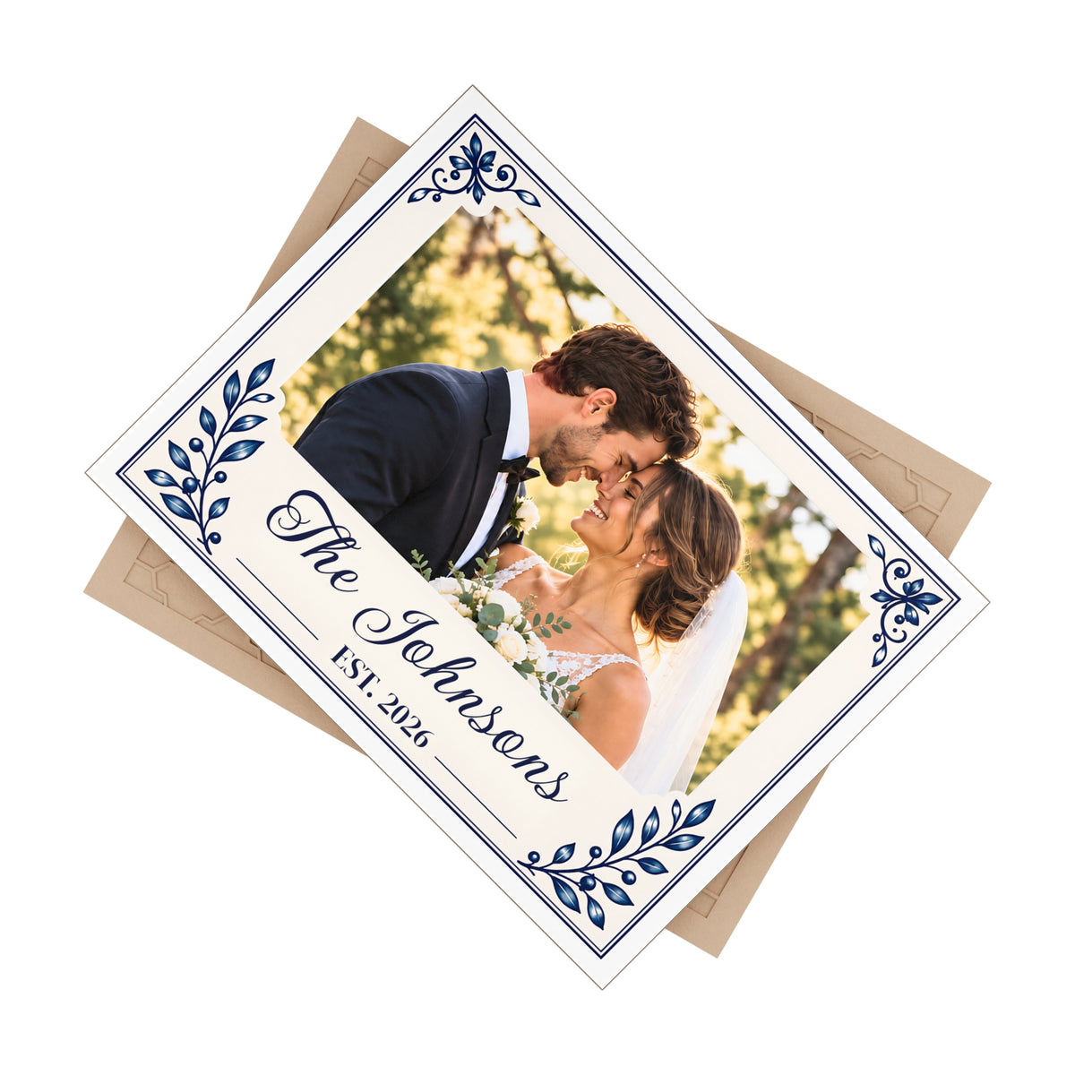 Personalized Wedding Photo Ceramic Plaque – Custom Couple Keepsake 6" × 8"