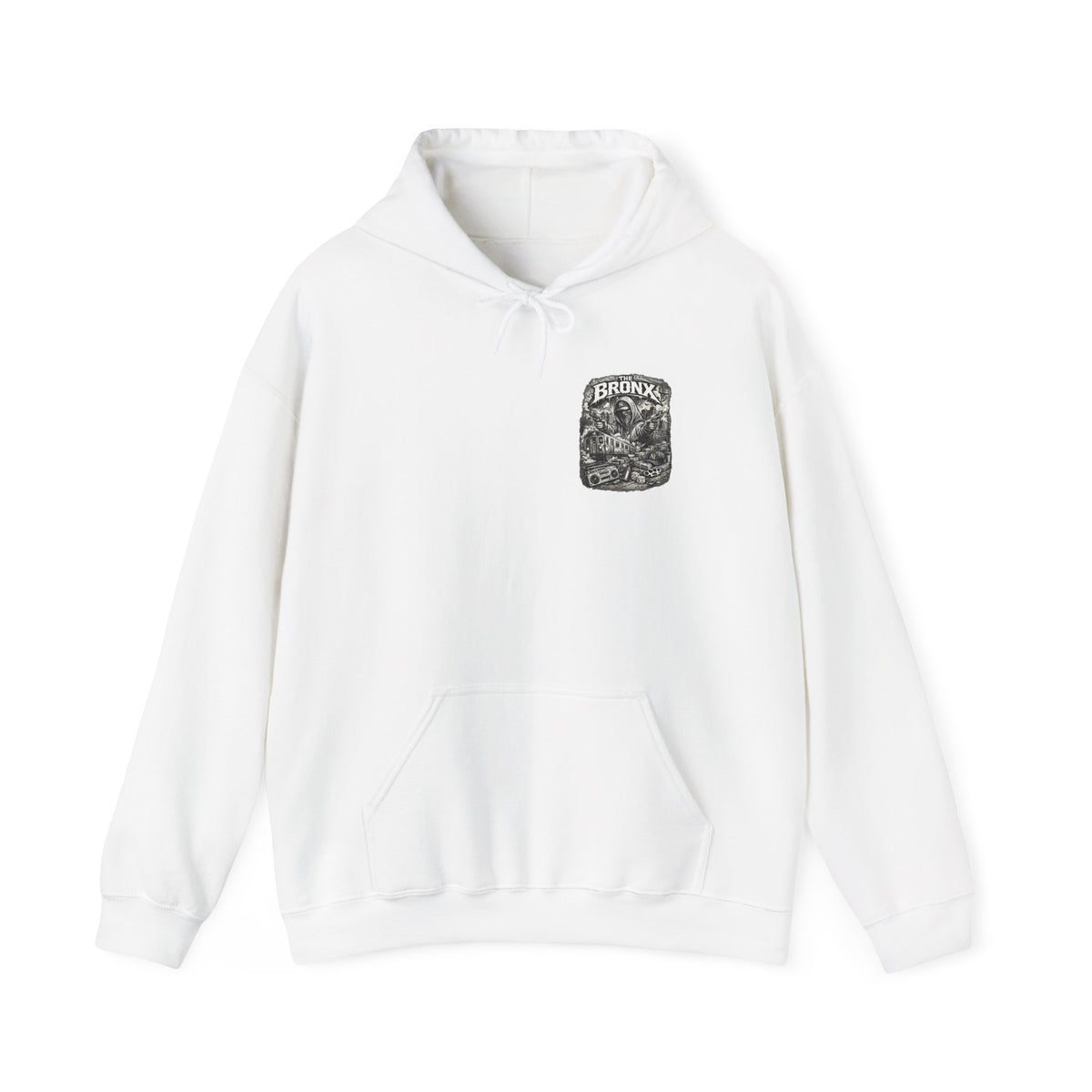 Bronx Street Art Hoodie Urban Graffiti Train & Boombox Pullover