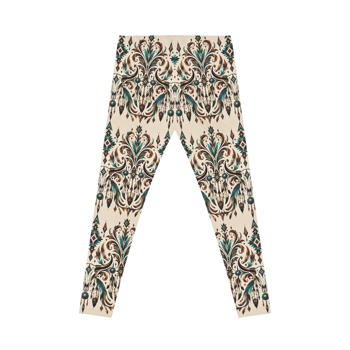 Western Boho Leggings – Ornamental Southwestern Print