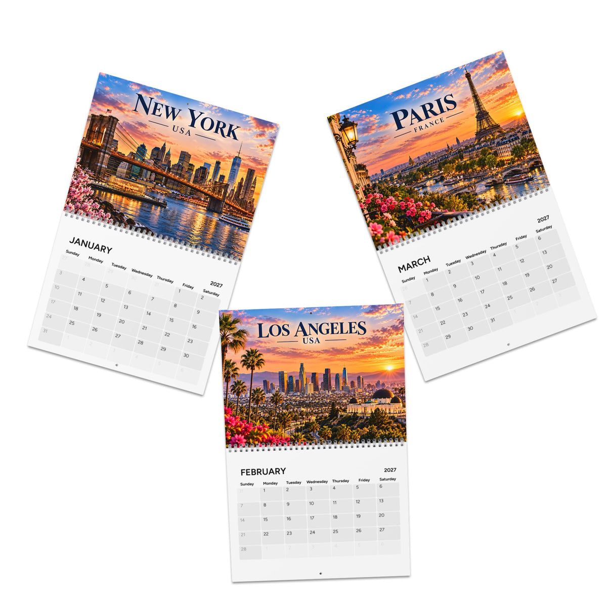 World Cities 2027 Wall Calendar
