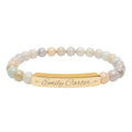 Personalized Natural Stone Bracelet – Custom Name Engraving