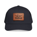 Texas Longhorn Leather Patch Mid Profile Baseball Cap – Western Texas Hat