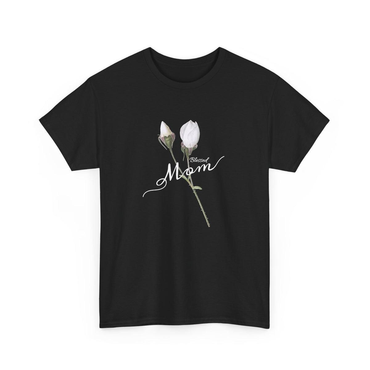Mom Floral T-Shirt – Minimalist Women’s Cotton Graphic Tee
