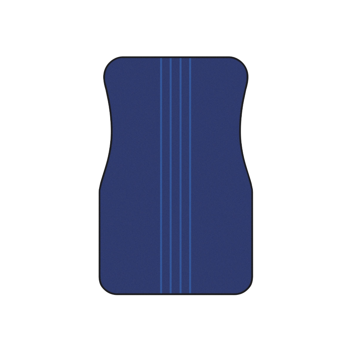 Blue Racing Stripe Car Floor Mats – 4-Piece Set