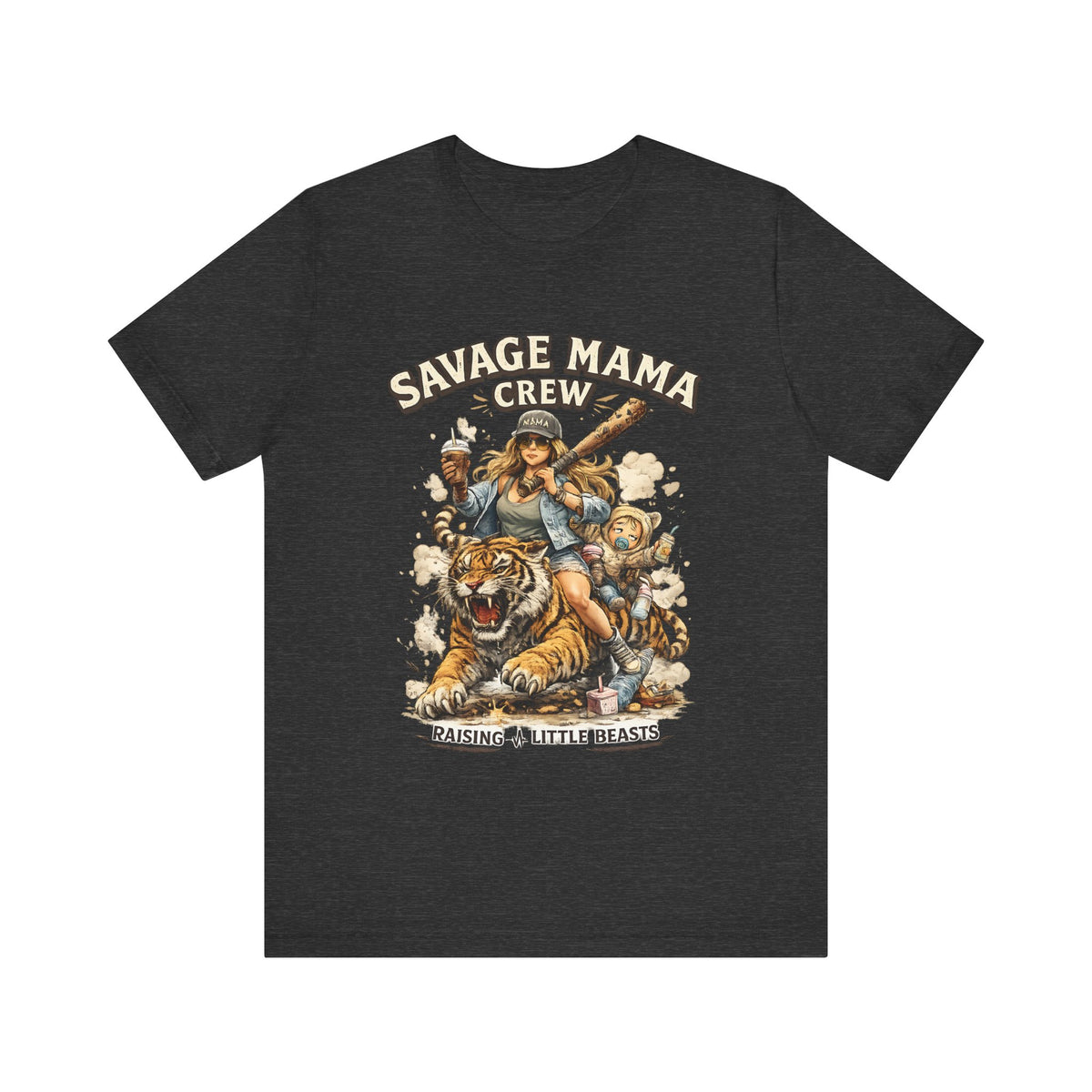 Savage Mama Crew Shirt  Funny Mom T Shirt, Strong Mom Graphic Tee, Cool Mom Life Gift