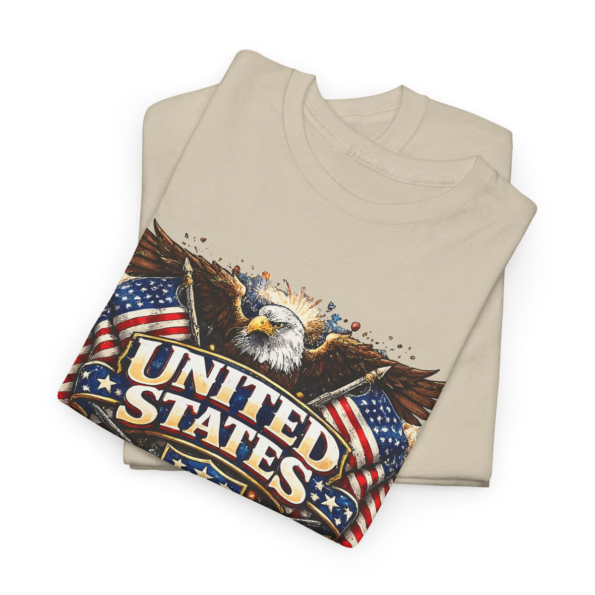 Patriotic USA T-Shirt – American Eagle & US Flag Graphic Tee
