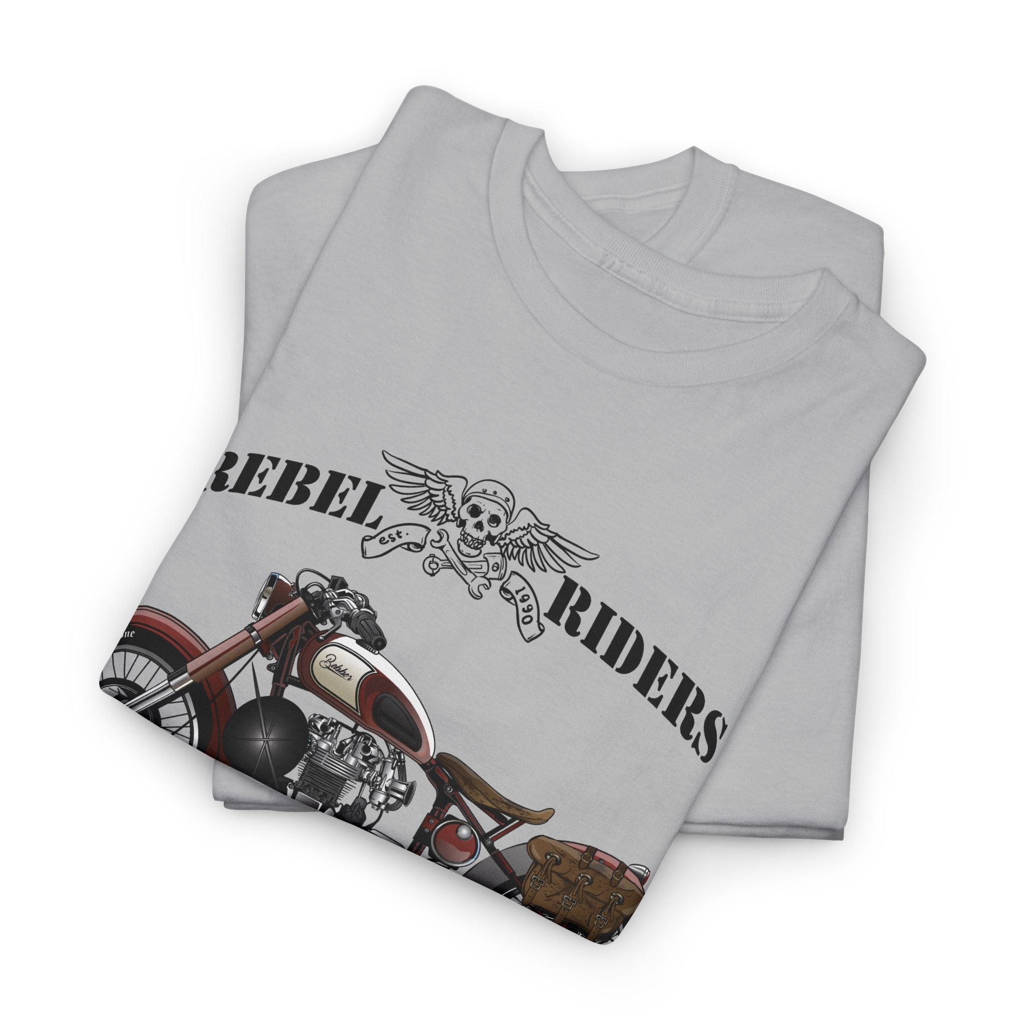 Vintage Motorcycle Tee – "Rebel Riders" Classic Bike Graphic – Bamerix