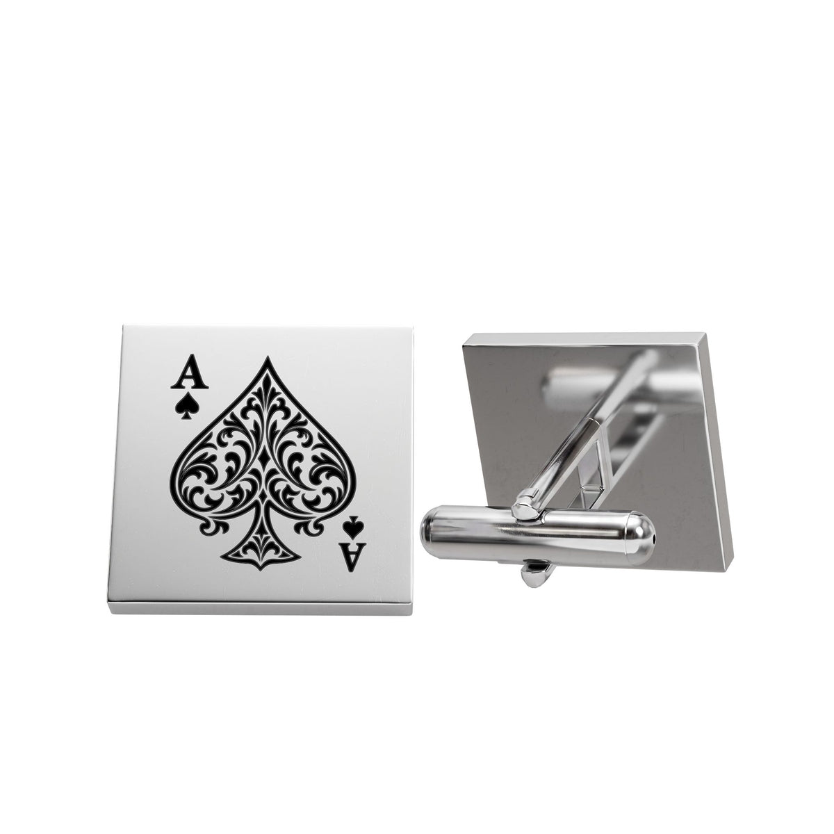 Ace of Spades Cufflinks – Poker Card Stainless Steel Cufflinks